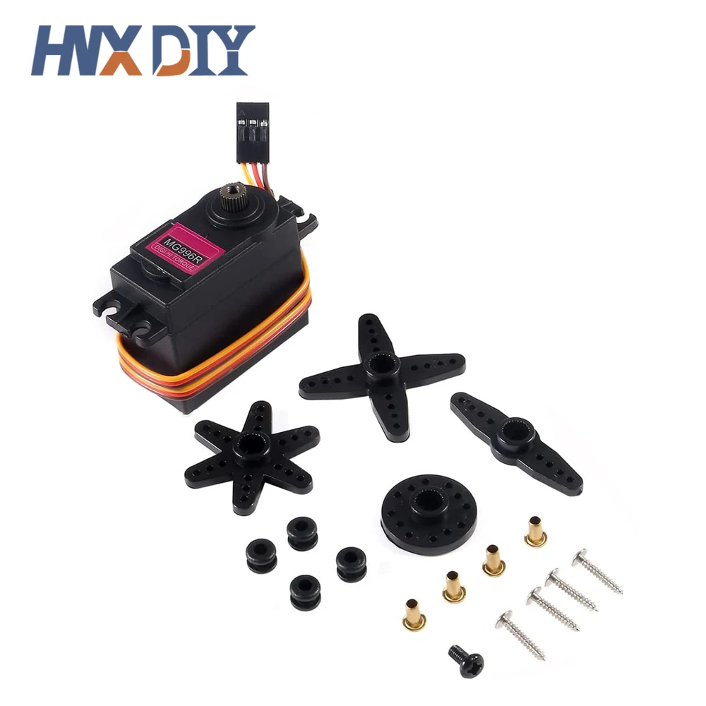 서보 디지털 MG995 MG996 MG996R 13KG 15KG, RC 자동차 로봇 헬리콥터 보트 용 금속 기어 Arduino Diy 키트용, 5/10 개