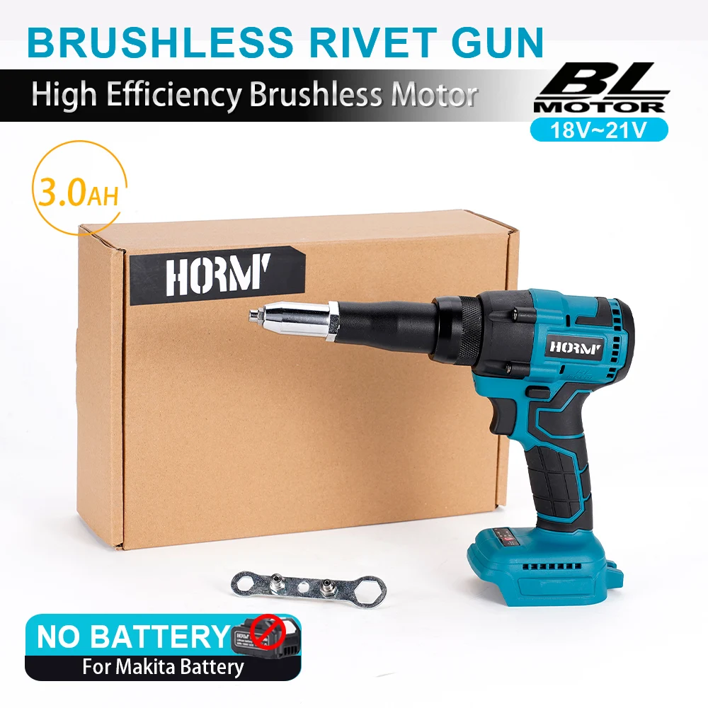 

Rechargeable Brushless Electric Rivet Gun Rivet Nut Gun Power Cordless Auto Riveting Drill Tool