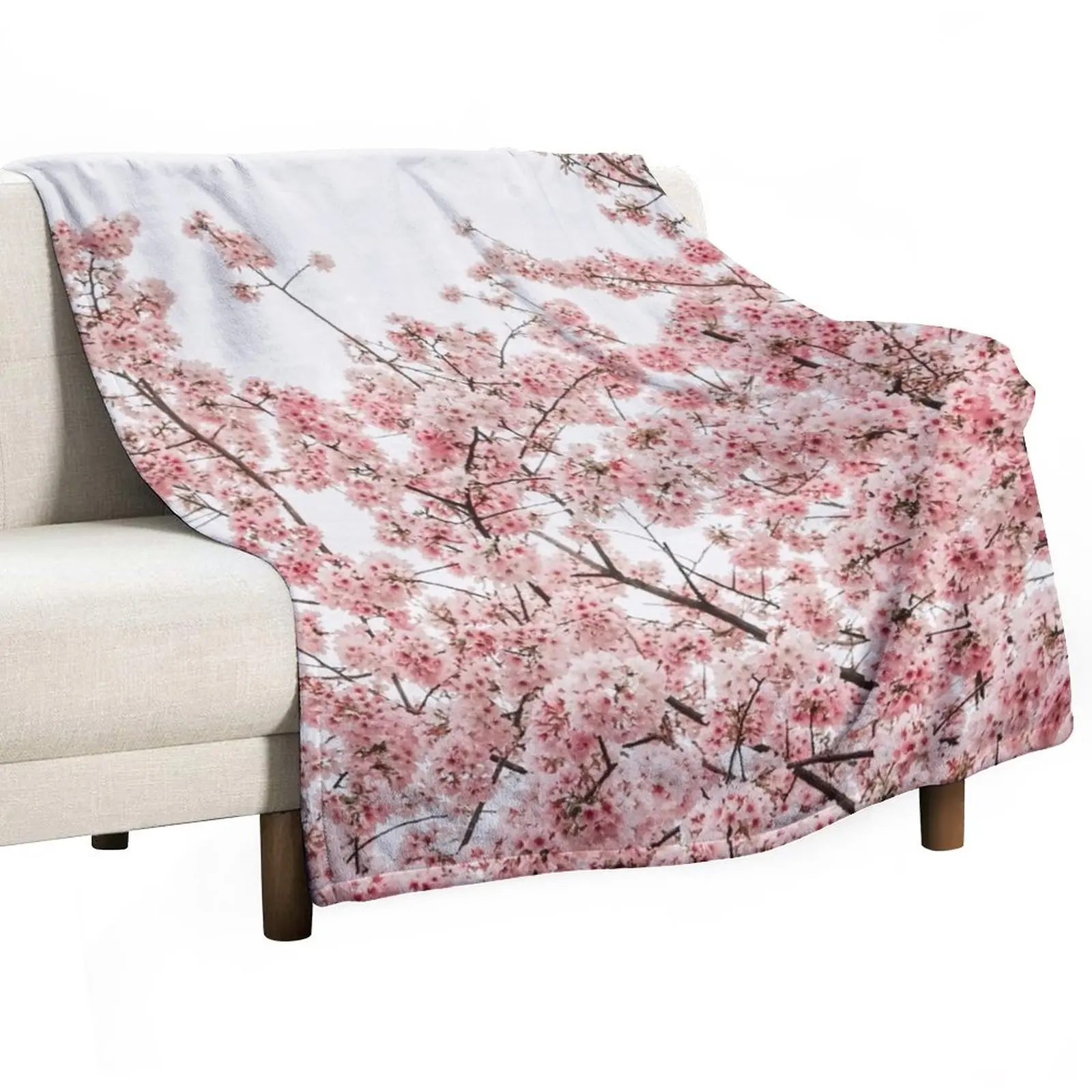 

Minimal Japanese Cherry Blossom Throw Blanket valentine gift ideas Blankets Sofas Of Decoration Fluffy Blankets Large