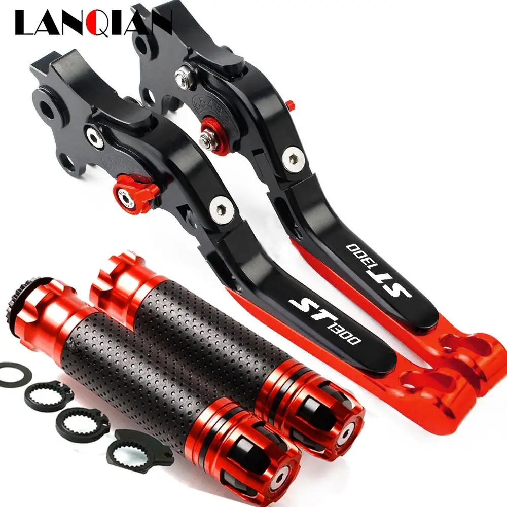 

FOR HONDA ST1300 2008 2009 2010 2011 2012 Motorcycle Accessories CNC Adjustable Brake Clutch Levers Handbar End Grips ST 1300
