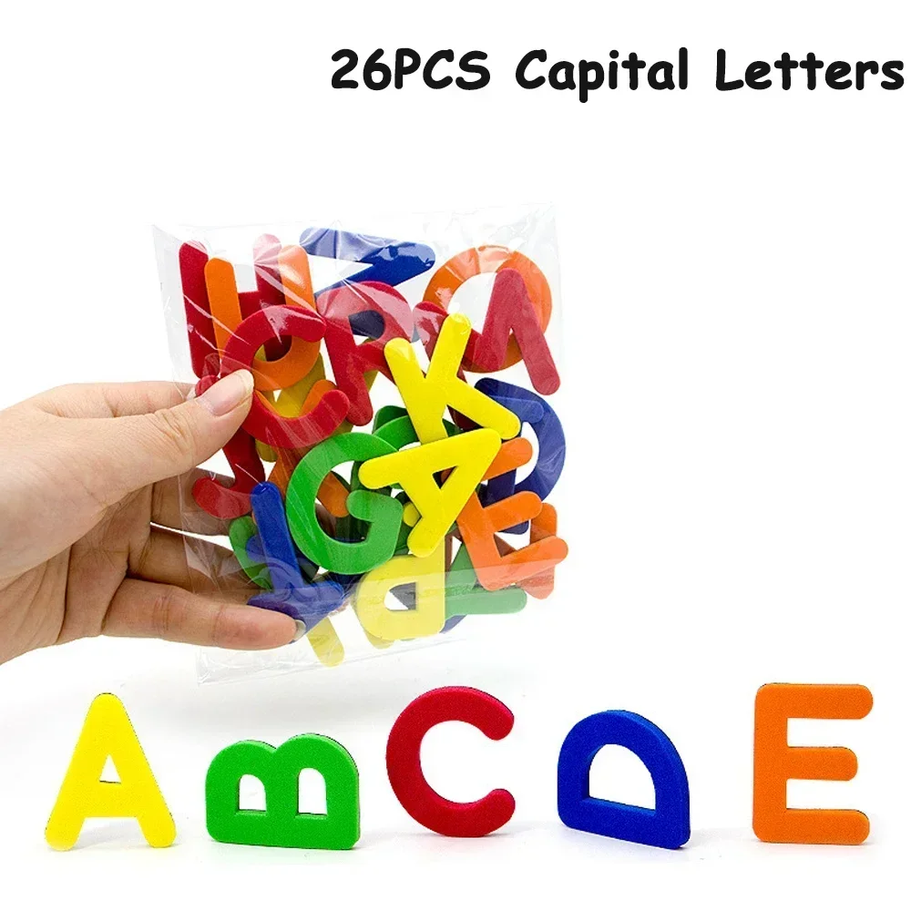 Magnetic Learning Alphabet Letters Plastic Refrigerator Stickers, Toddlers, Kids Learning Spelling Counting Early Education Toys 6