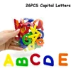 Magnetic Learning Alphabet Letters Plastic Refrigerator Stickers, Toddlers, Kids Learning Spelling Counting Early Education Toys 6