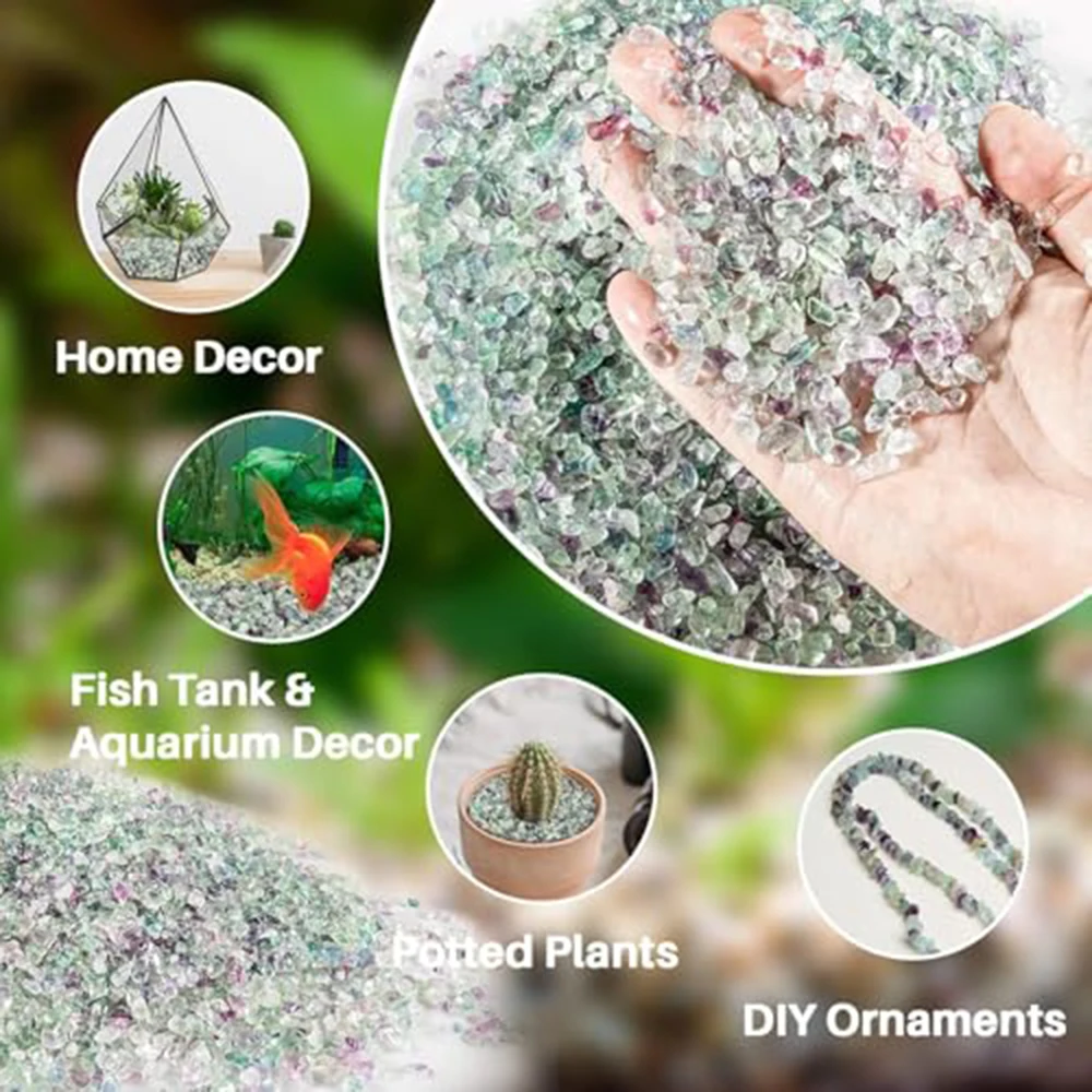 Colorful Natural Crystal Gravel for Home Decor and Healing Energy