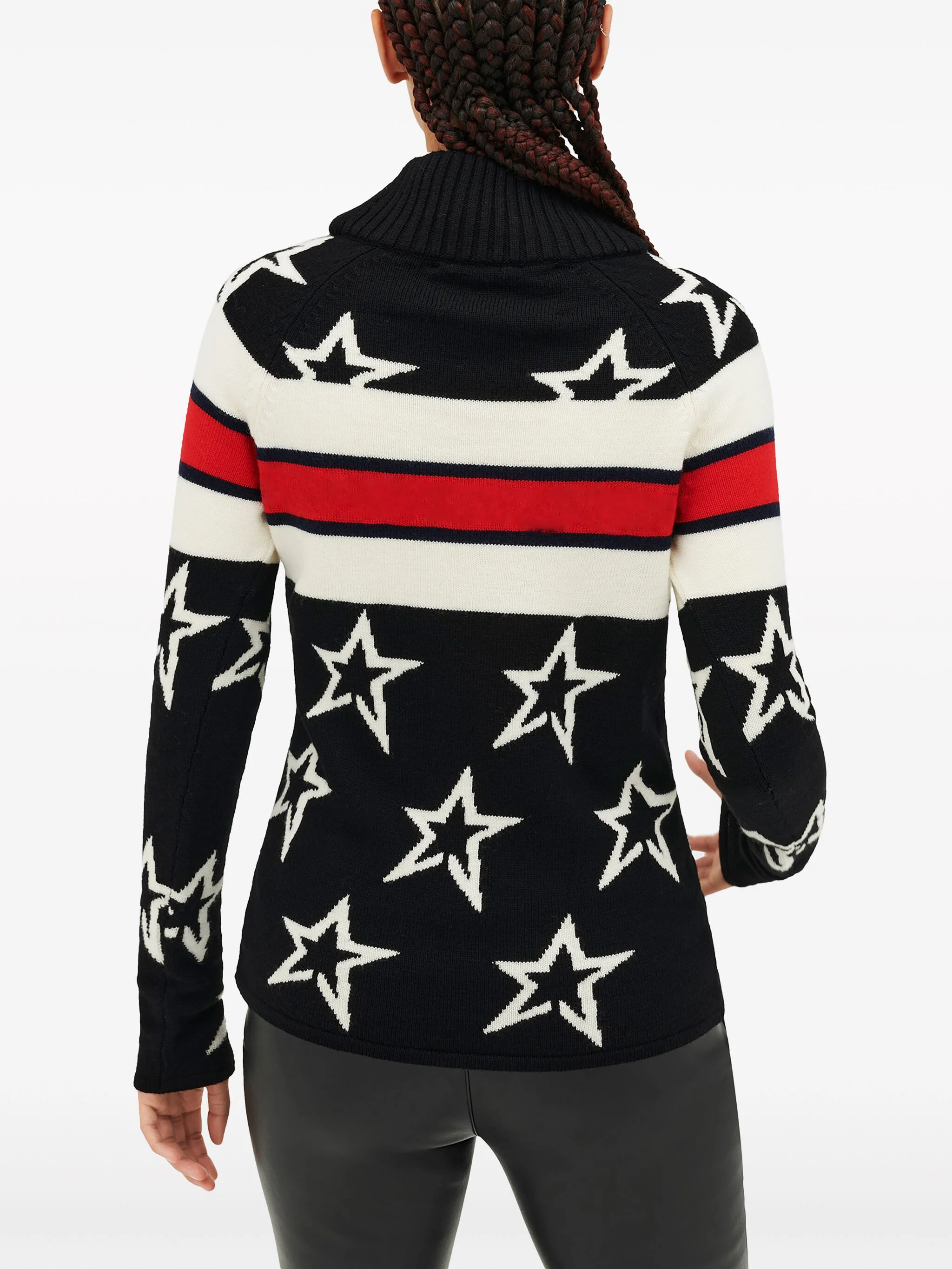 Winter new slim fit fashionable sweater trend women's casual star pattern letter design sense 2