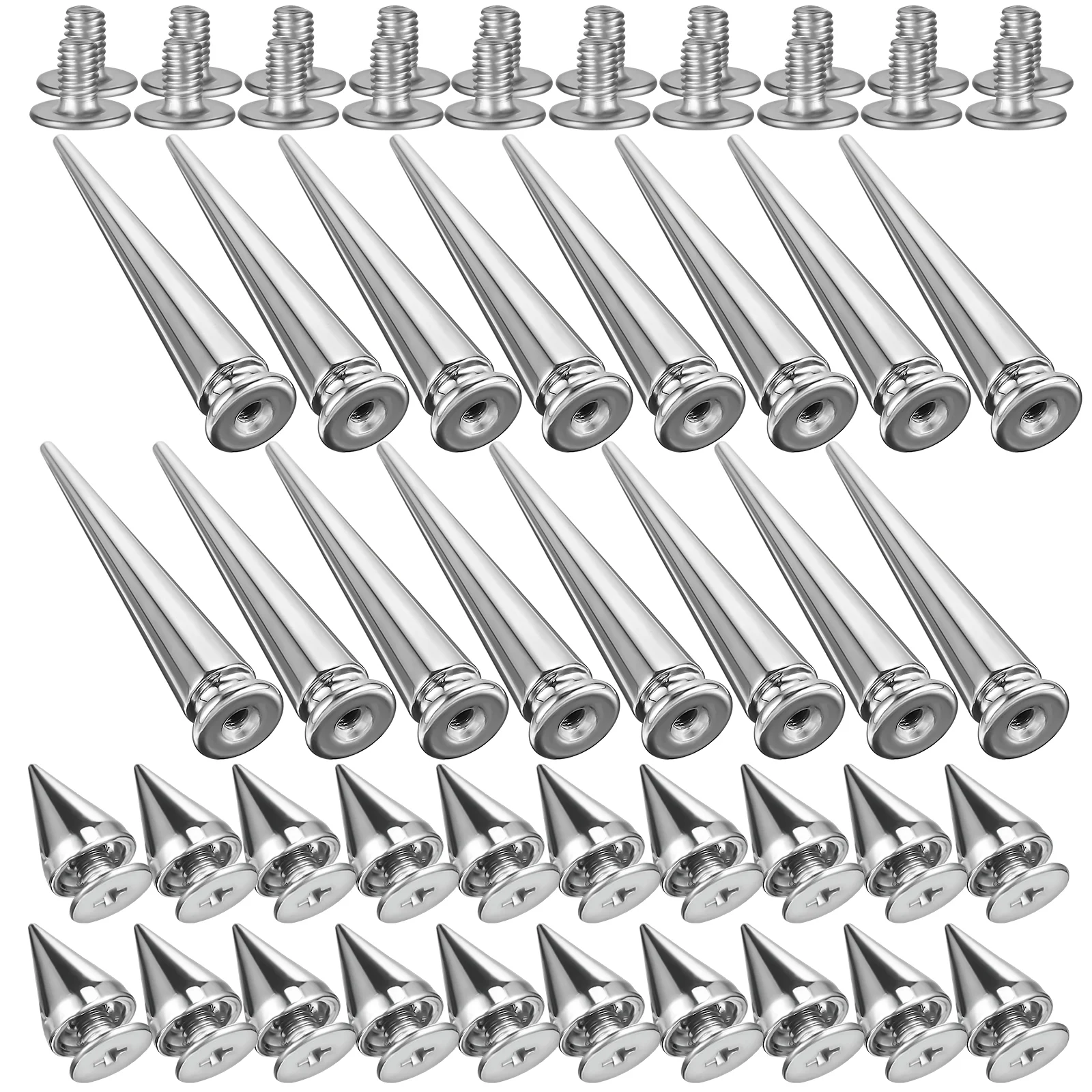 

40pcs Rivets DIY Craft Spike Studs for Clothes Bag Shoes