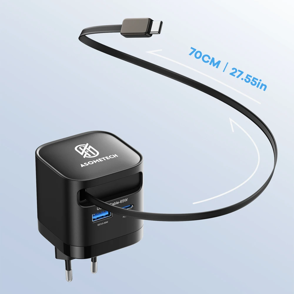 Caricatore USB C 65W GaN Tipo C Adattatore per caricabatterie per telefono a ricarica rapida per iPhone Samsung Xiaomi Caricatore da muro con spina EU/KR a ricarica rapida - Image 4