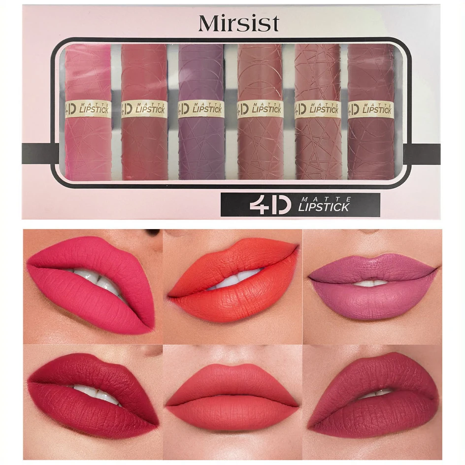 Long-lasting Matte Lipstick Collection 12 Shade Nude Bean Paste Set_voghion.com