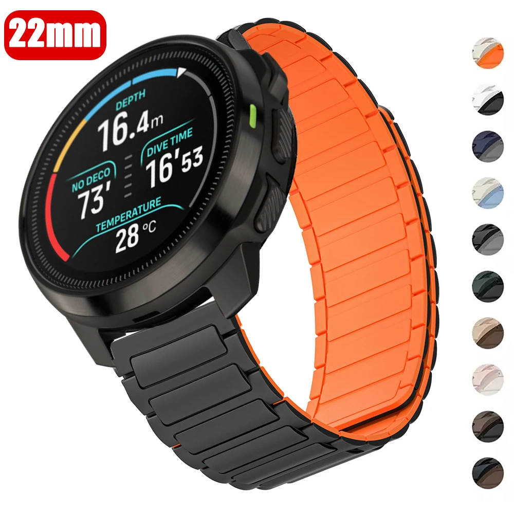 Magnetic Sports Silicone Wristband Strap - 20mm/22mm