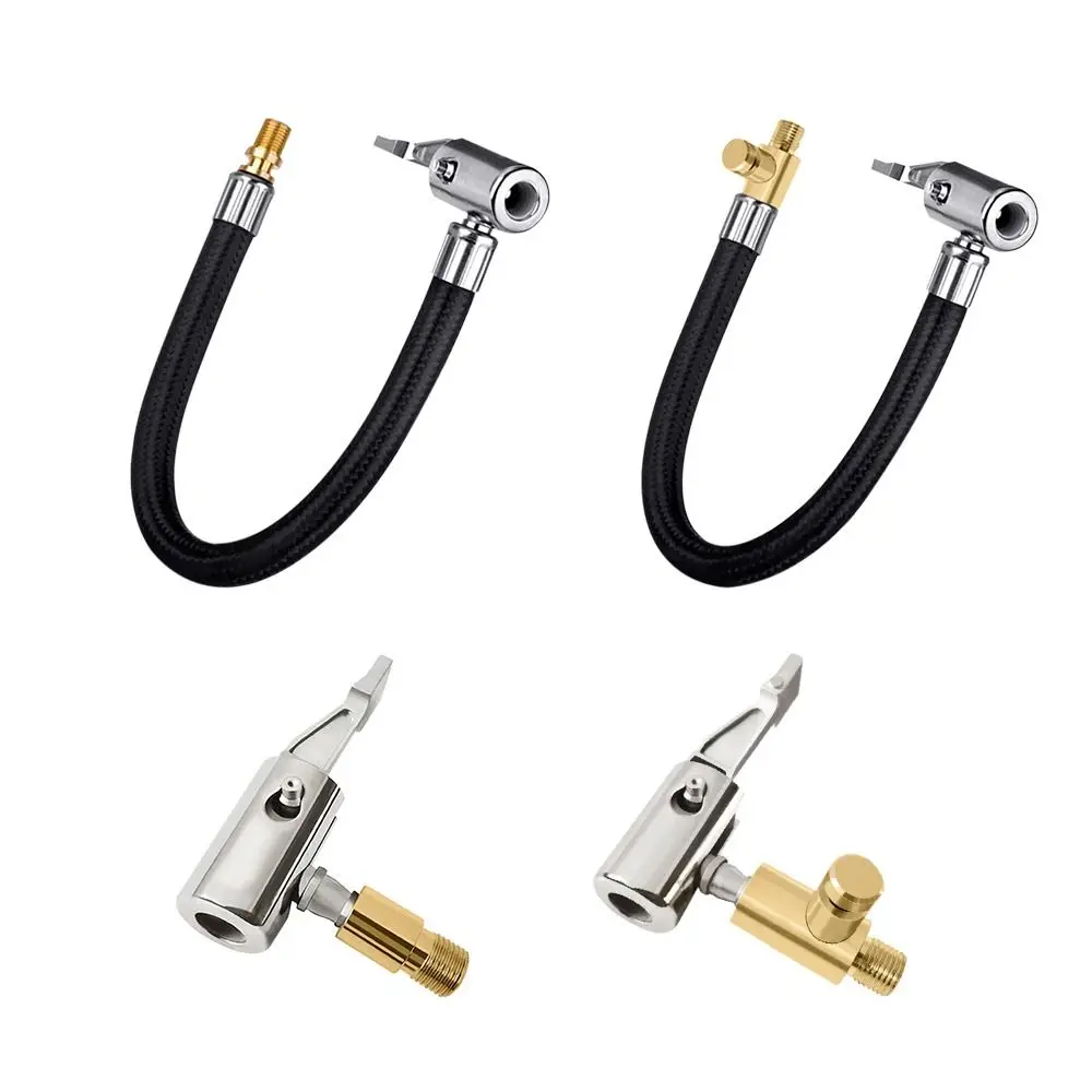 Locking Tire Repair Tools Adapter Car Tire Inflator Hose Air Pump Extension Tube Adapter