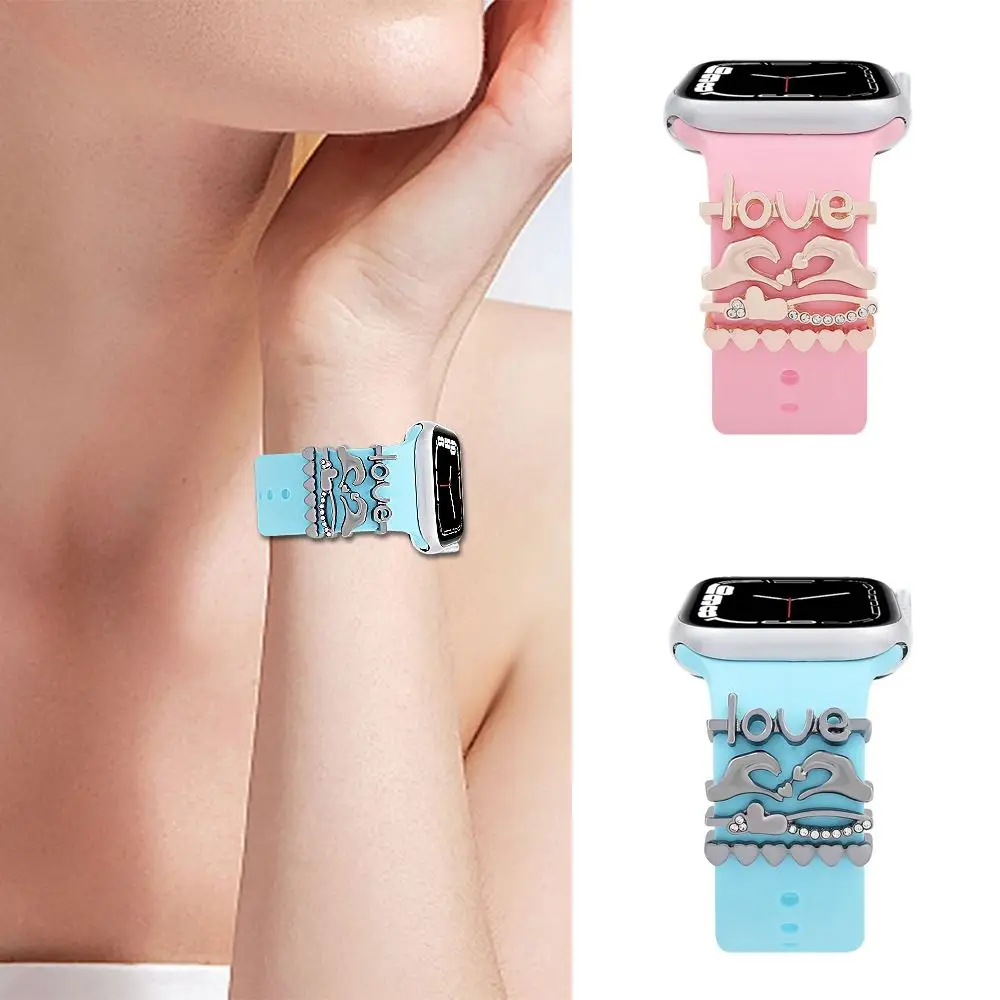 

Bracelet Watch Band Ornament New Diamond Brooch Decorative Ring Metal Wristbelt Charms Strap Accessories