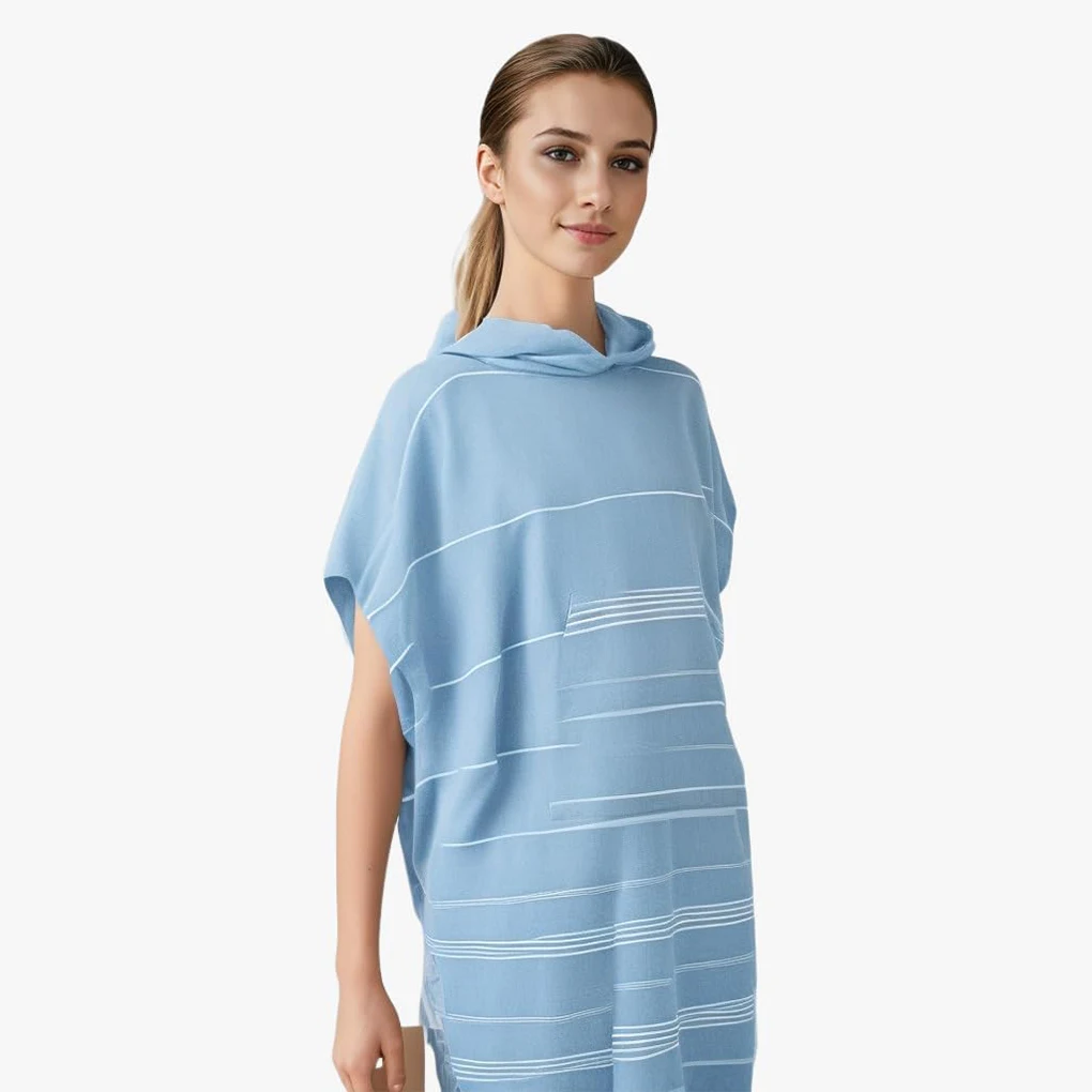 Surfer Poncho Cape Oversized Hooded Towel For Quick Change After Swimming Bathrobe Beach Towel Cape