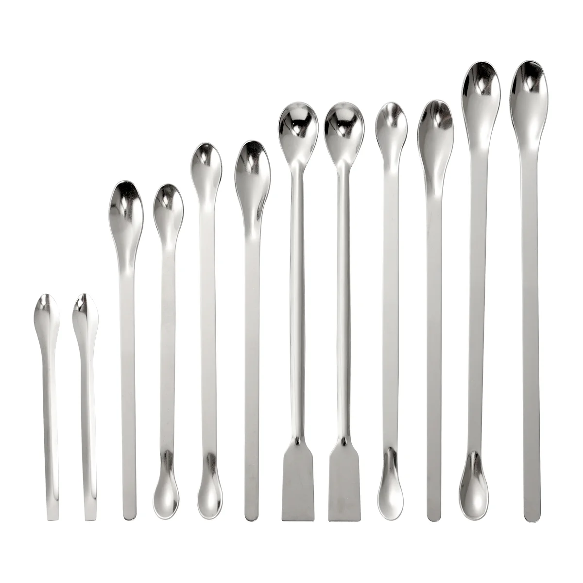 

Stainless Steel Spoon Spatula/Laboratory Sampling Spoon Mixing Spatula Micro Spatula Scoop Thickened Medicine Spoon
