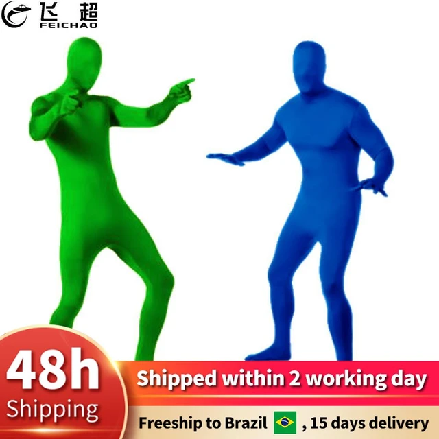 Stretchy Body XXL Green Screen Suit Invisible Effect for Movie Halloween  Cosplay