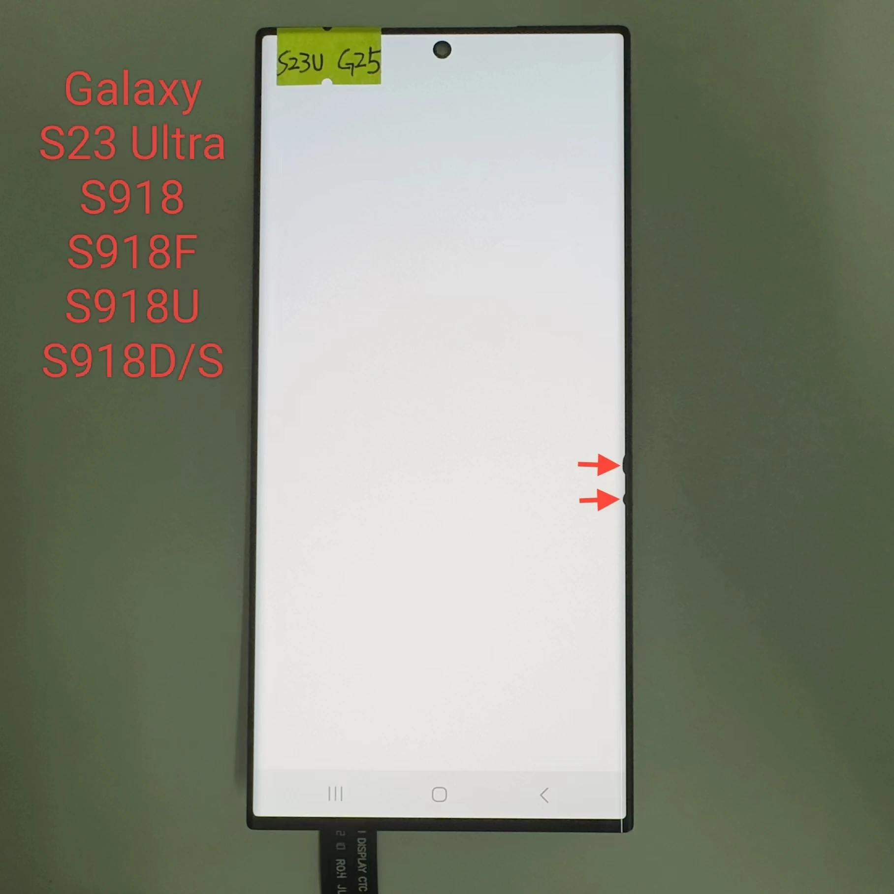 

100% original Galaxy S23 Ultra 6.8-inch suitable for SM-S918 S918F S918U S918D/S LCD display screen assembly