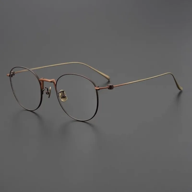 

Handmade Ultra-light Pure Titanium Ladies Myopia Round Prescription Glasses Men's Presbyopia Pure Titanium Glasses Frame