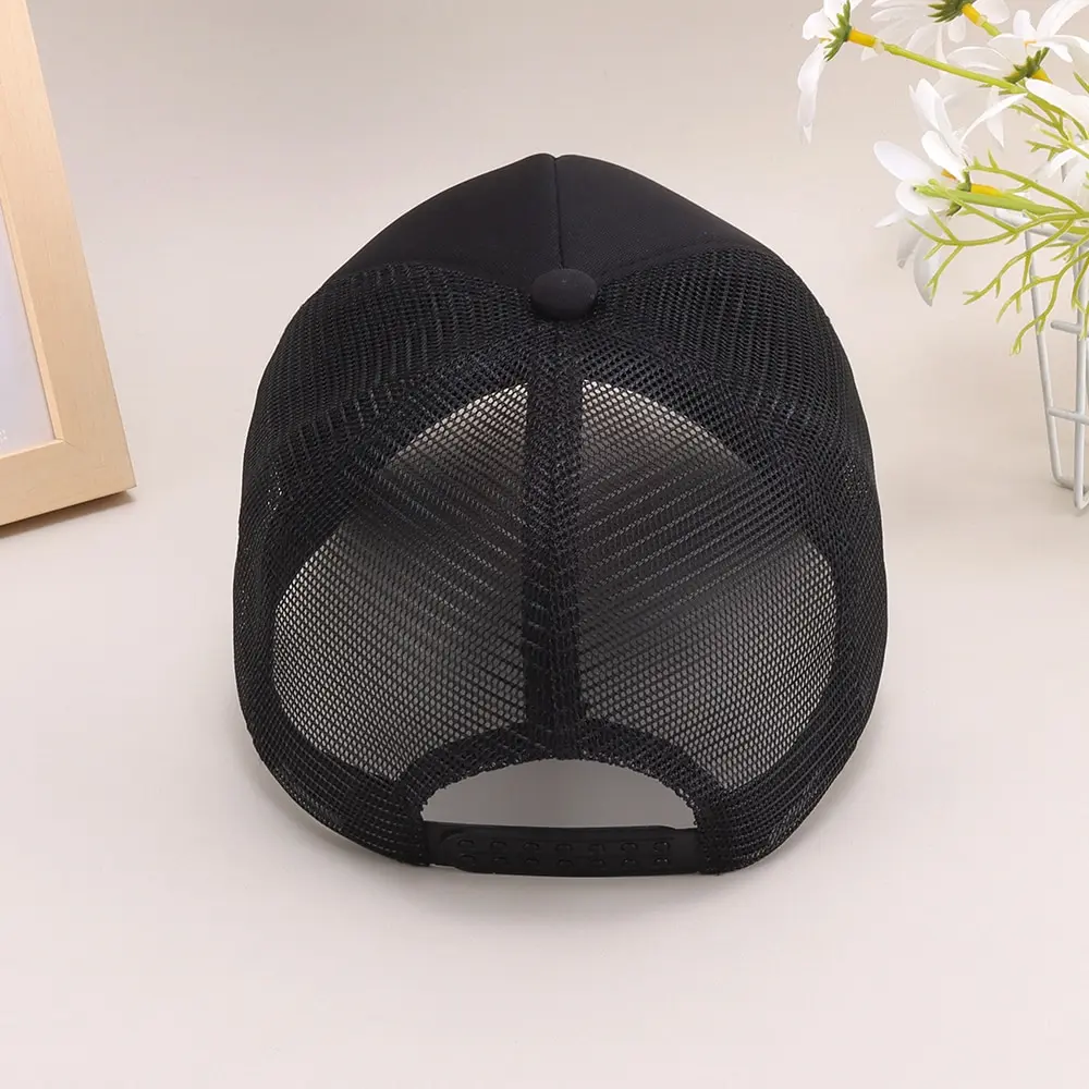 Black Couple Baseball Cap Hip Hop Hollow Mesh Five Pointed Star Universal Men And Women Sun Visor Hat