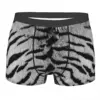 Custom Novelty Gray Tiger Skin Printed Boxers Shorts Panties Male Underpants Stretch Tropical Wild Animal Briefs Underwear 1