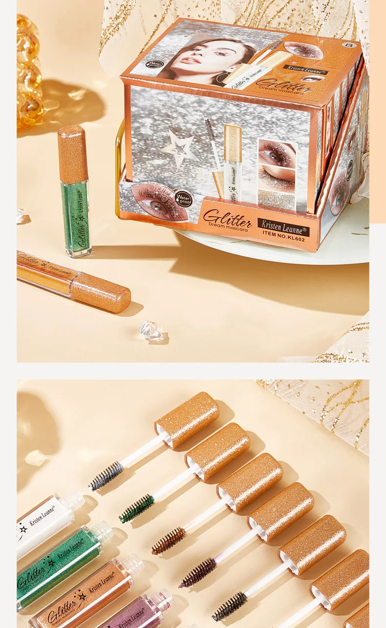 Description Picture 2 of itemMascara Glitter Diamond Colored Pearlescent Eye Makeup For Women Curling Thick Mascara Waterproof Korean Cosmetics Beauty