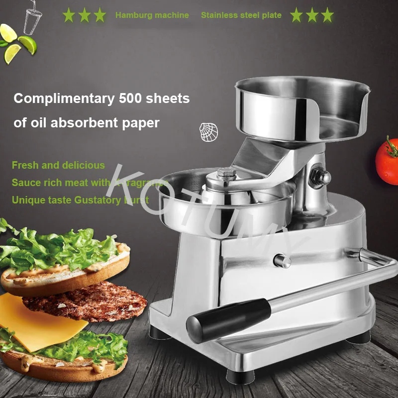 Hamburger Press Stainless Steel Manual Round Meat Shaping Kitchen Machine Commercial Home Forming Burger Patty Maker