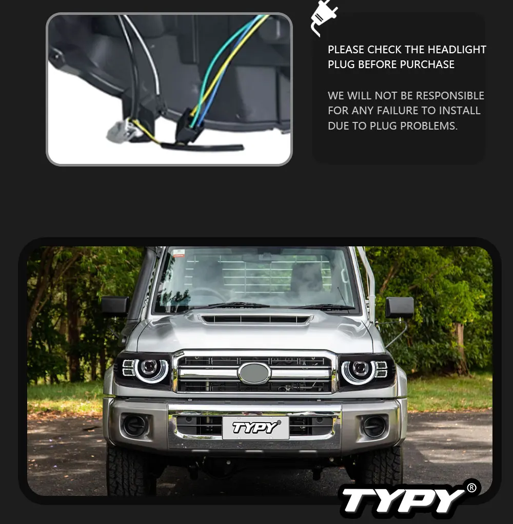 مصابيح لتويوتا لاند كروزر ،