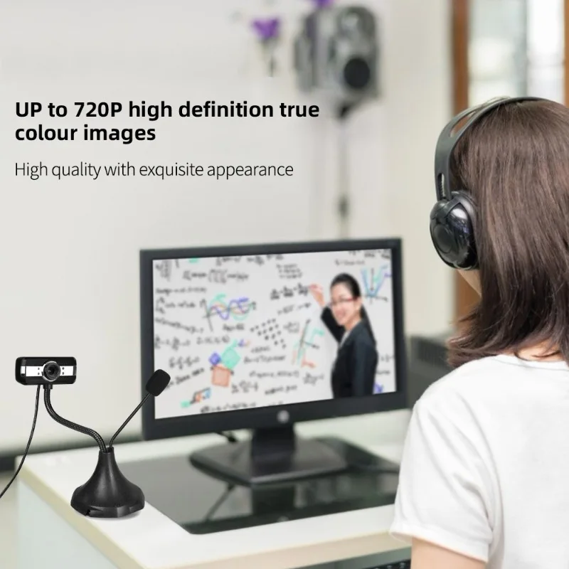 Webcam USB 2.0 HD 1080P, caméra rotative avec Microphone, accessoires sans  fil Bluetooth pour ordinateur portable et de bureau, vente en gros -  AliExpress