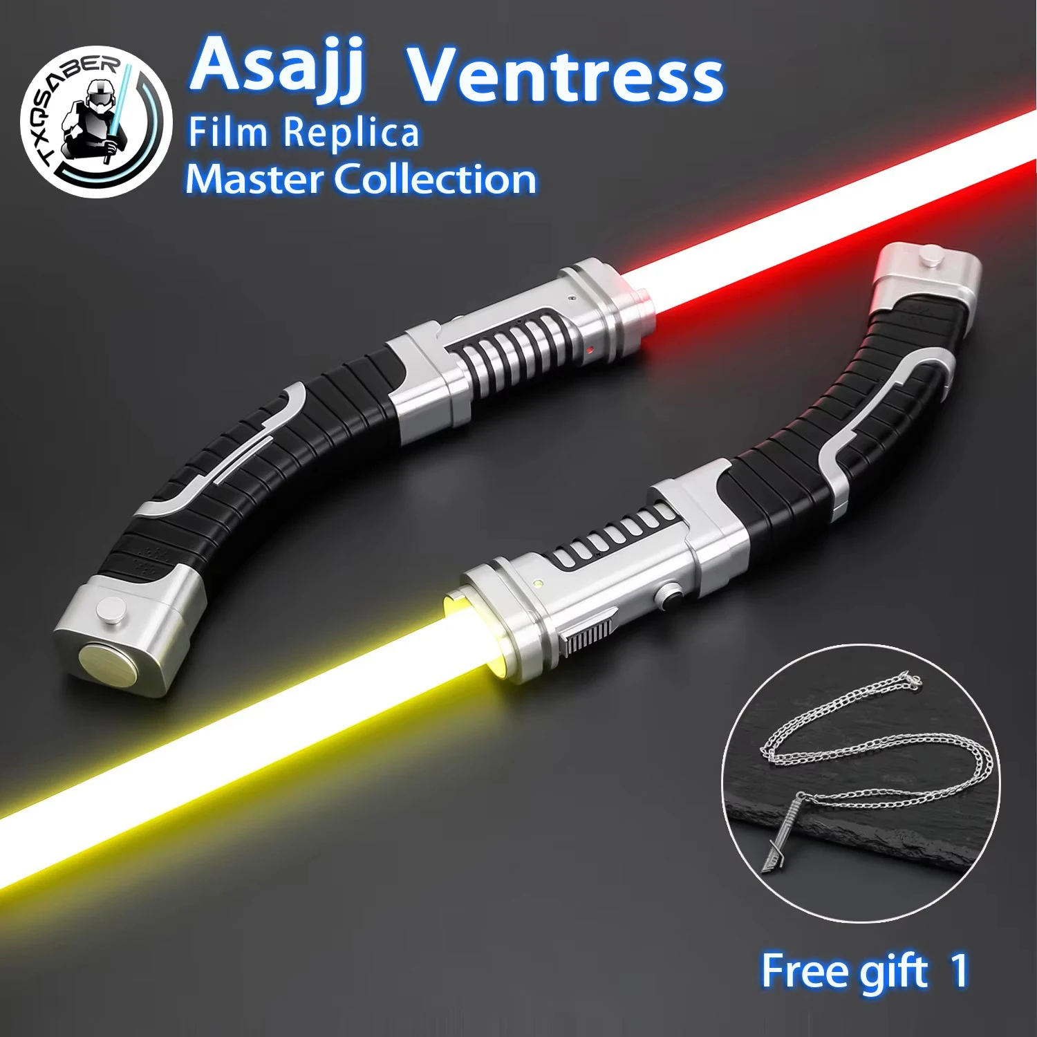 TXQSABER Asajj Ventress Replica Lightsaber Metal Hilt Heavy
