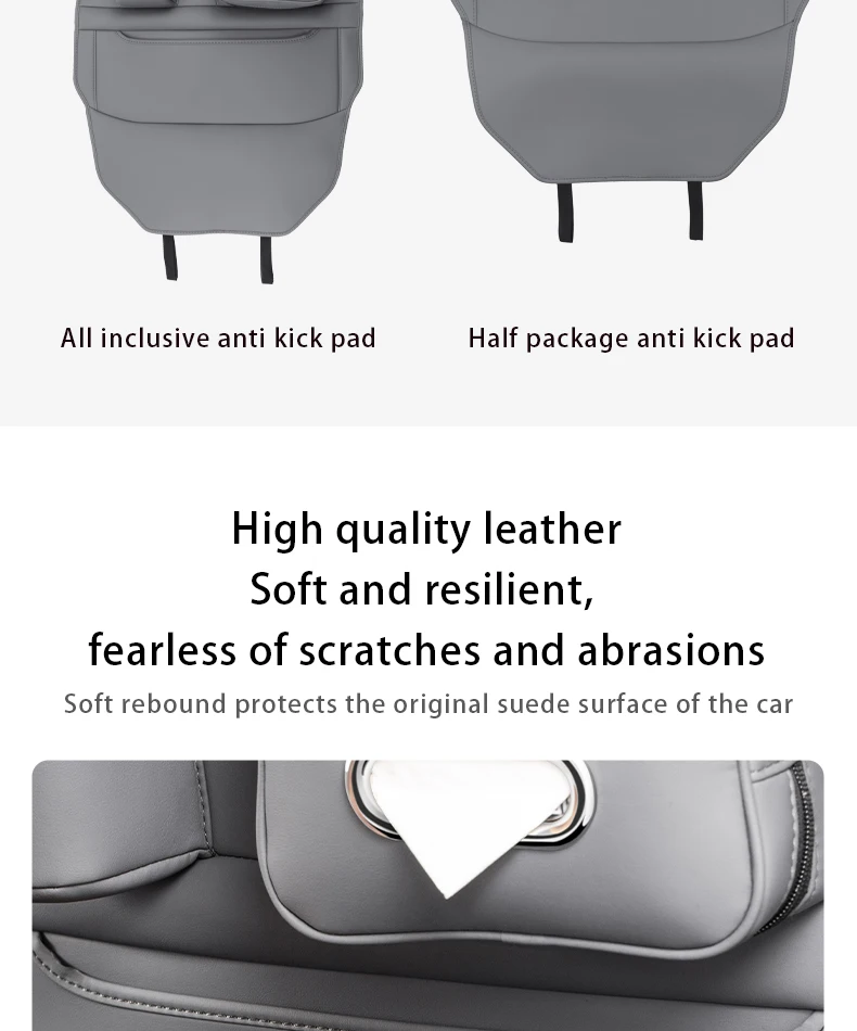 For ZEEKR 7X Multi-functional seat backrest anti-kick pad Tissue bags and cup ba