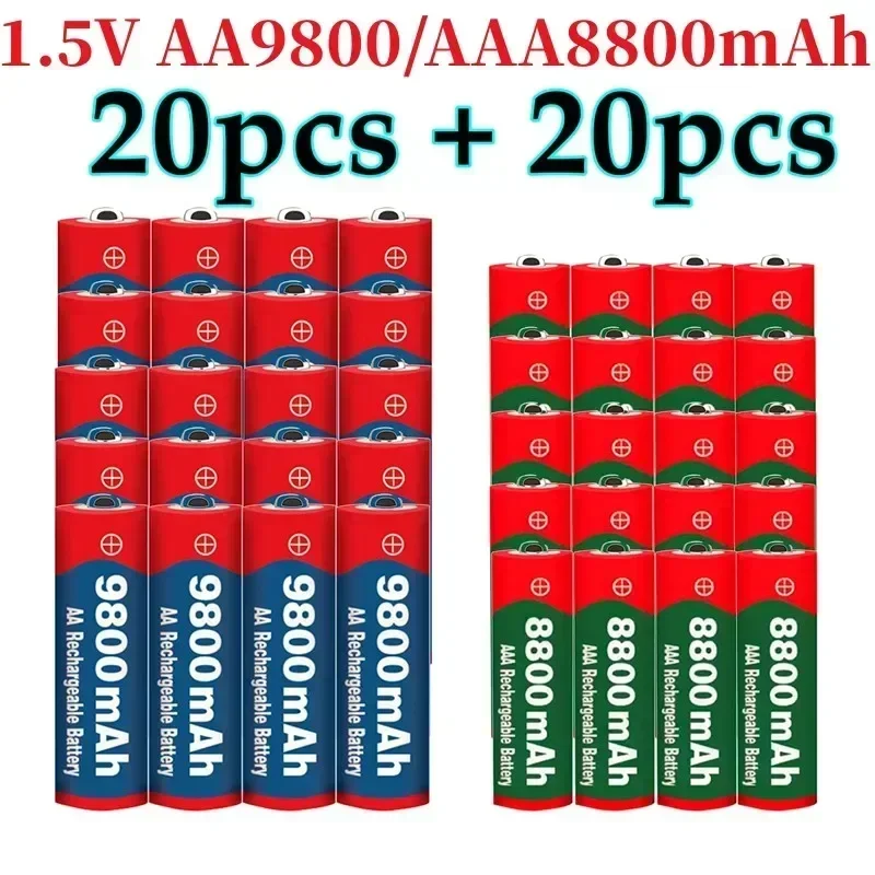 1.5V AA 9800 MAh + 1.5V AAA 8800 MAh Alkaline Rechargeable Battery for Clock Toys Camera rechargeable battery alkaline battery