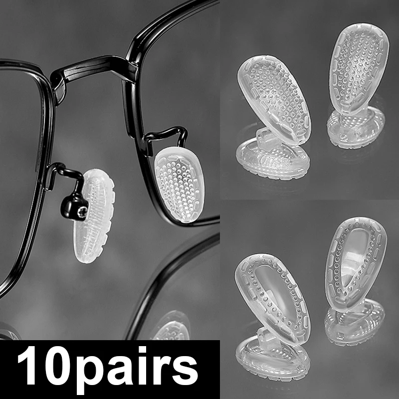 20/10pcs Air Sac Ovale Plaquettes de Nez En Silicone antidérapant Transparent Nez Pad Universel