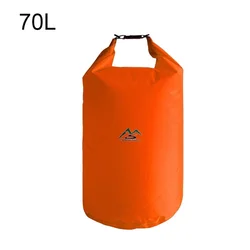 Waterproof Outdoor Dry Sack - Large Capacity Floating Gear Bag (70L orange)