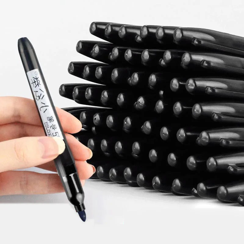 

8pcs/Set Cute Marker Pen Black Oily Pen Waterproof Non-Fading Express Logistics Factory Glass Plastic fabric Metal Wood