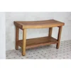 Patented 30" Sumba Teak Shower Bench with Shelf  Premium Teak Oil 4