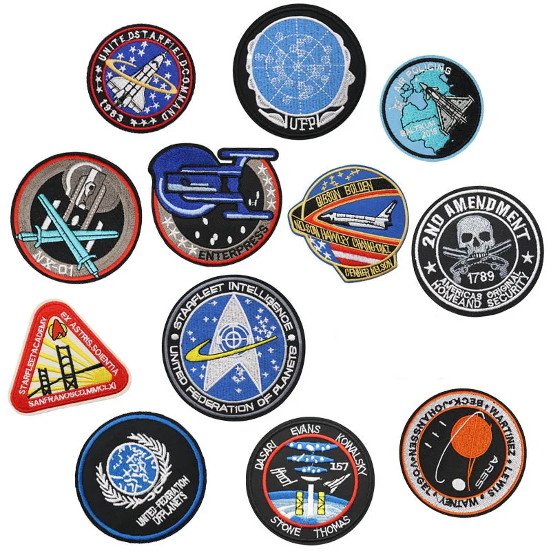 Retro-Space-Exploration-Embroidery-Patches-Iron-on-Astronaut-Badges ...