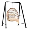 Hammock Chair Stand, 75in Tall Heavy Duty Indoor Outdoor Steel Hanging Base w/Hardware -Stand Only 6