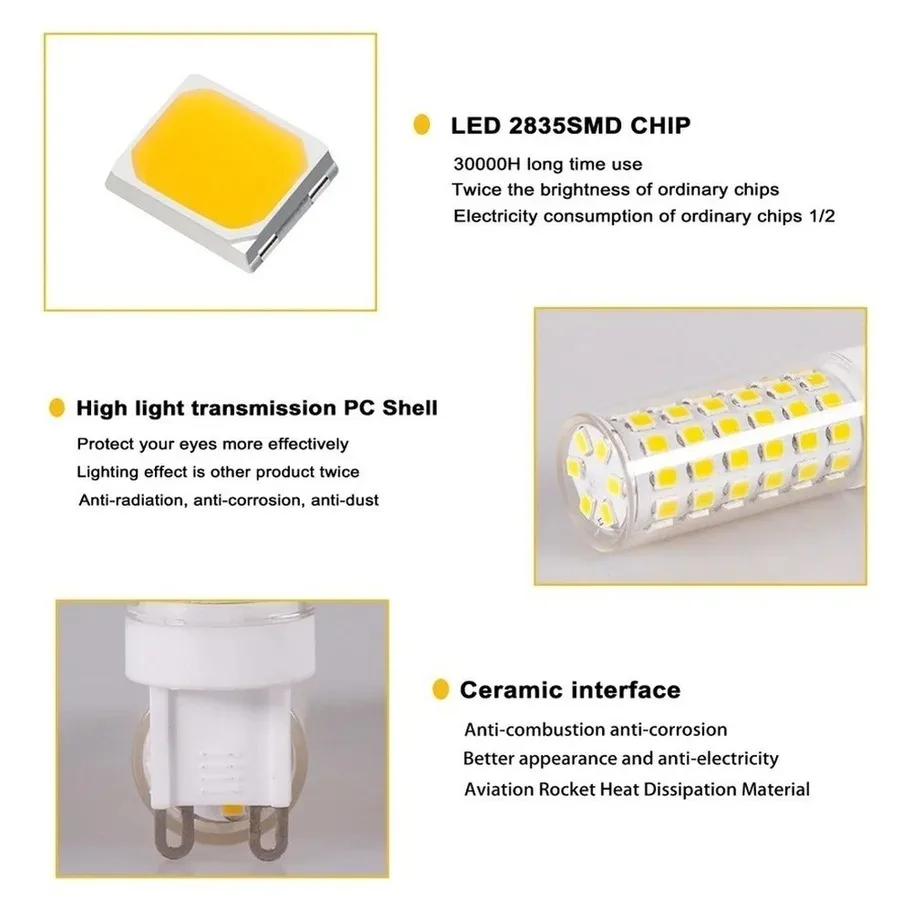 LED Bulb 3W 5W 7W G9 led light led lamp Dimmable AC 220V Lamp SMD2835 Spotlight Chandelier Lighting Replace Halogen Lamp Bulb