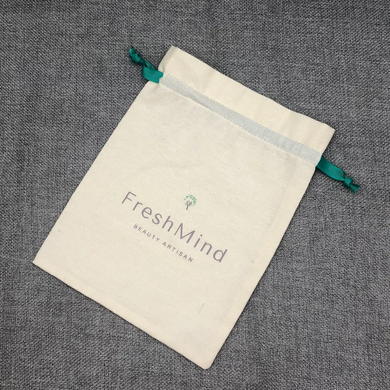 50PCS 코 튼 선물 가방 포장 쥬얼리 화장품 웨딩 파티 저장소 캔디 Drawstring 주머니에 대 한 재사용 가능한 향 주머니 인쇄 로고