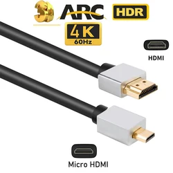 Ultra High-Definition Micro HDMI to HDMI 2.1 Cable - 8K 60Hz - 1.5m (Green)