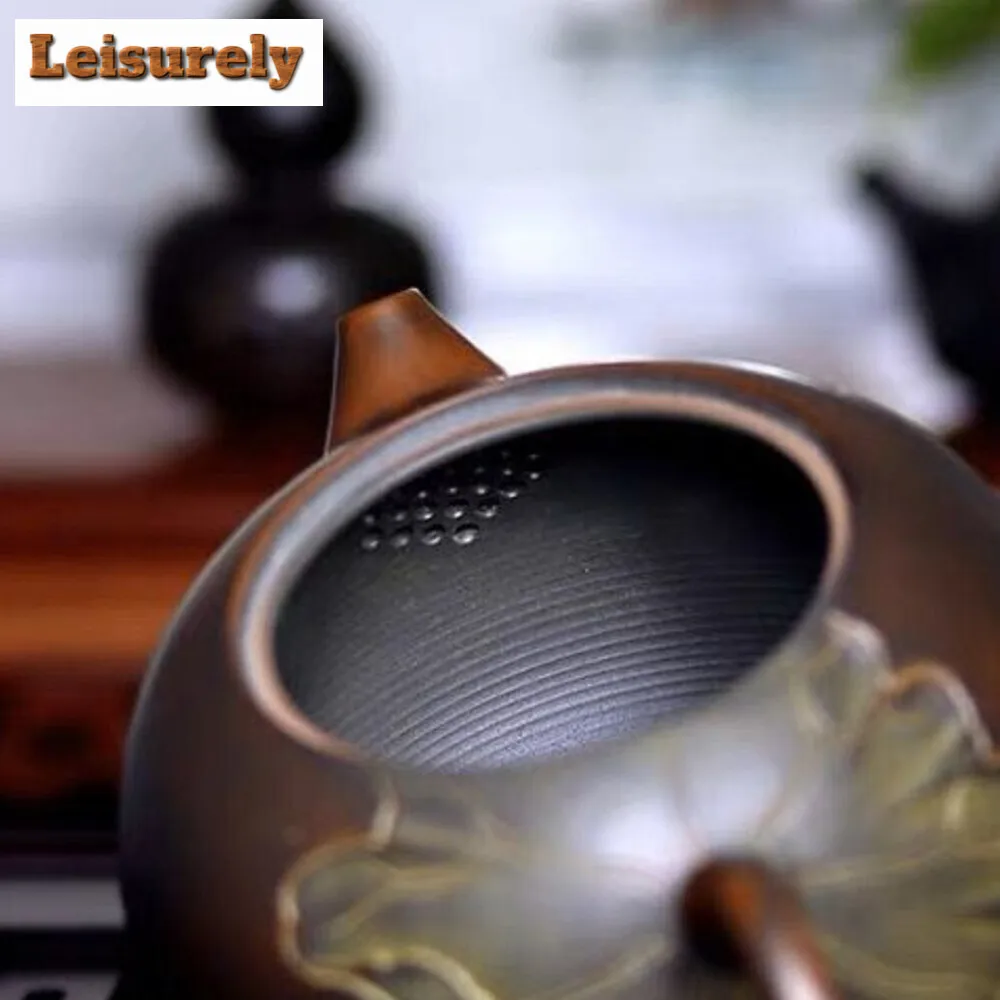 500ml Qinzhou Nixing Pottery Teapot  Fully Handmade Xishi Pot Famous Master Carved Fish Kettle Large Capacity Teaware Collection