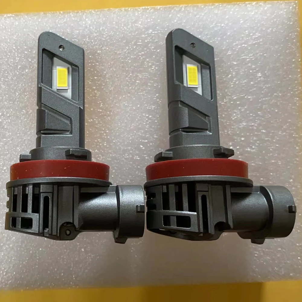 2개 55W H8 H9 H11 H16JP 고출력 LED 전구 캔버스 에러 프리 화이트 자동차 헤드라이트 안개등 12V 자동차 오토바이 주행등