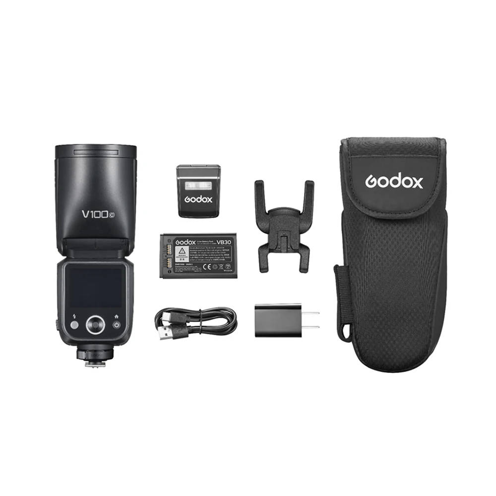 고독스 V100 100Ws 플래시 V100C V100N V100S C N S F O TTL 리튬이온 라운드 헤드 카메라 스피드라이트 (캐논, 니콘, , 후지필름, 올림푸스용)