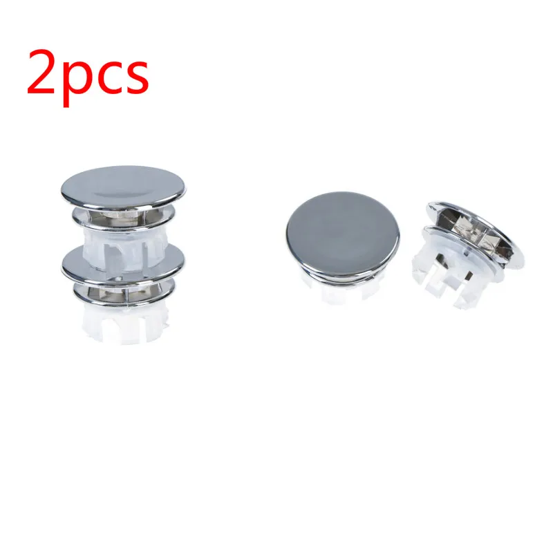 2Pcs Sink Hole Round Overflow Cover Ceramic Pots Basin Sink Overflow Covers Kitchen Hotels Bathroom Accessories