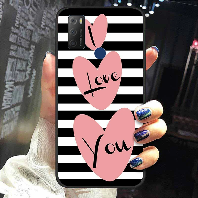 For TCL 20E Case Silicone Phone Cover For TCL 20S 20Y 20 E TCL 20B 6159K Cases Soft Back TPU Bags Bumpers Fundas phone belt pouch Cases & Covers