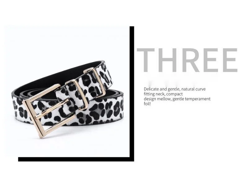 Cinto com estampa de leopardo para mulher acessório para jeans_voghion.com