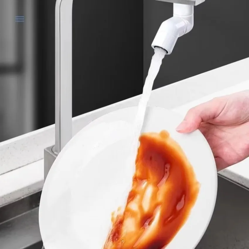 Kitchen Faucet Rotatable Extender Sprayer Universal Connector Adapter Kitchen Tap Bathroom Faucet Creative Faucet Extender