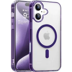 Matte Candy Color Magnetic Hybrid Case with Strong Grip - iPhone 15 Plus (PURPLE)