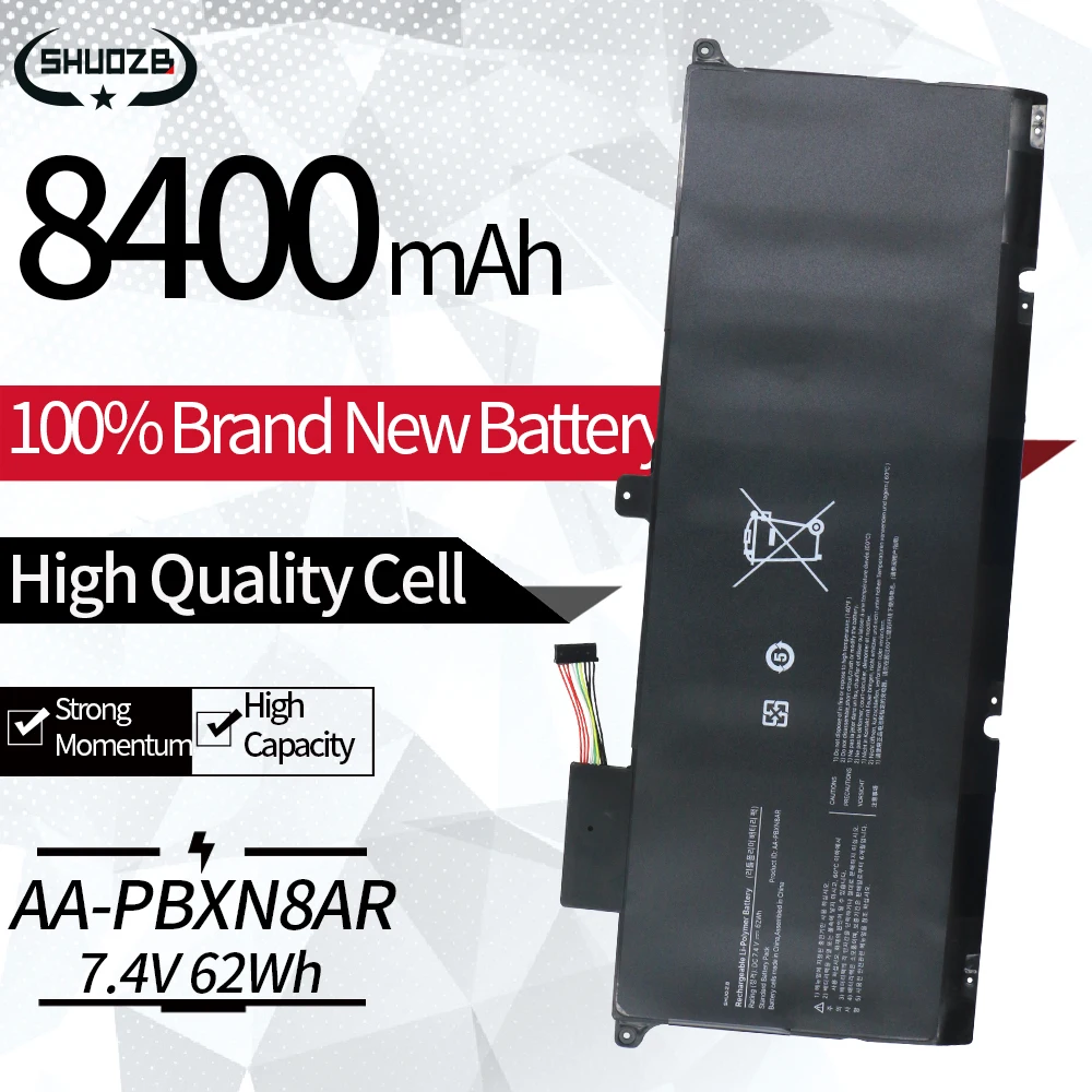 Bateria do Portátil para Samsung Aa-pbxn8ar 900x4d Np900x4c Np900x4b Np900x4 Np900x46 Np900x4c-a01 A02 900x4b-a01de A03 7.4v 62wh Novo