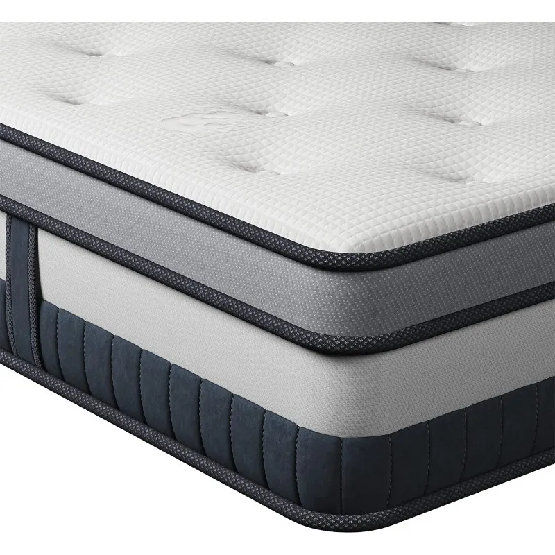 

Innerspring Multilayer Hybrid Mattress - Ergonomic Design with Memory Foam and Pocket Spring Mattress - Series Medium Firm Feel