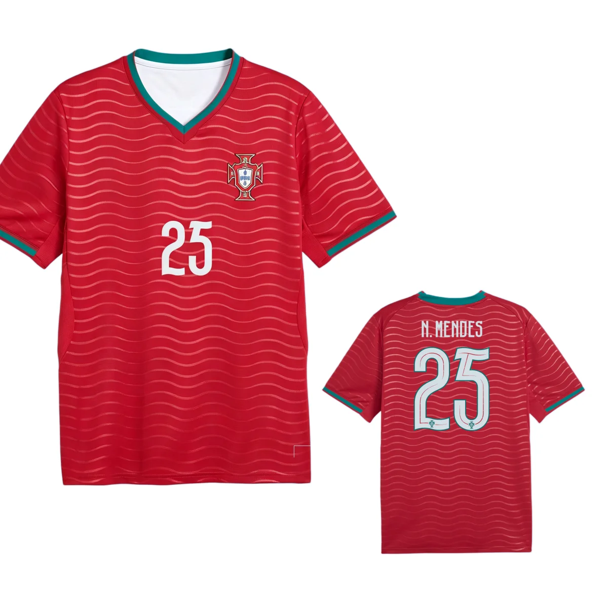 2026 Sommer Portugal Fußballtrikot T-Shirt für Männer und Frauen Sportliche Bequeme und Atmungsaktive Kleidung Unisex Y2K Oberteile