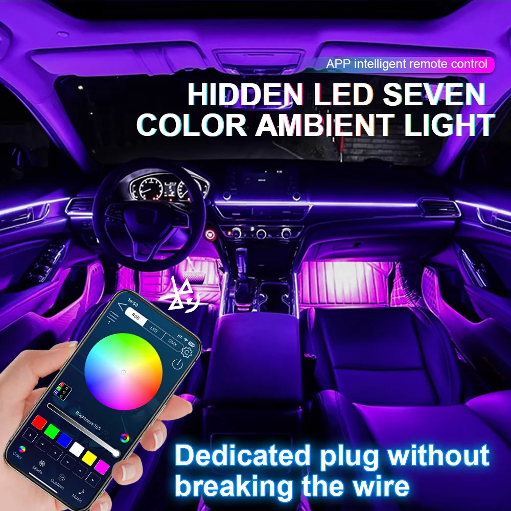 รูปสินค้า แถบไฟ RGB ปรับแสงได้ 64 สี ควบคุมผ่านแอปพลิเคชัน