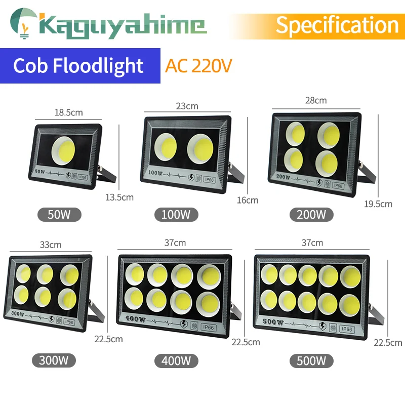 LED Flood Light UV Floodlight Flood Light 500W 300W 200W 100W 50W 220V Outdoor Wall Floodlight Spotlight Waterproof LED Street Lamp Landscape Lighting